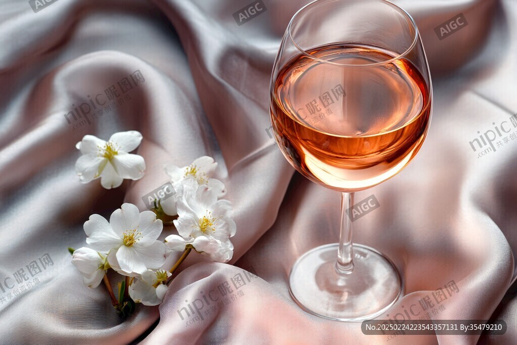 美酒与花桌面壁纸