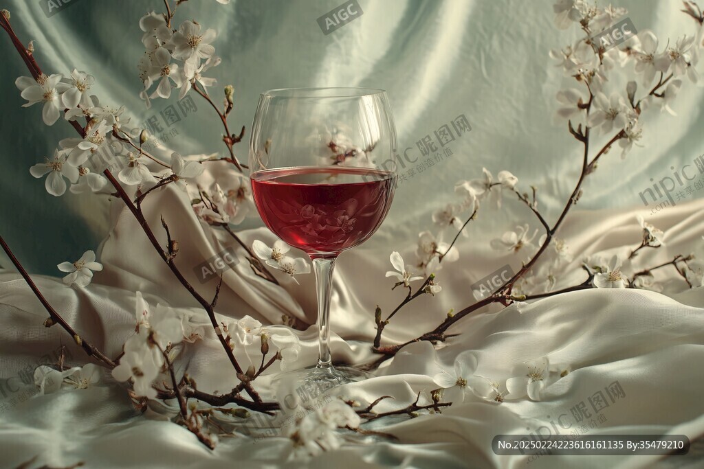 鲜花美酒