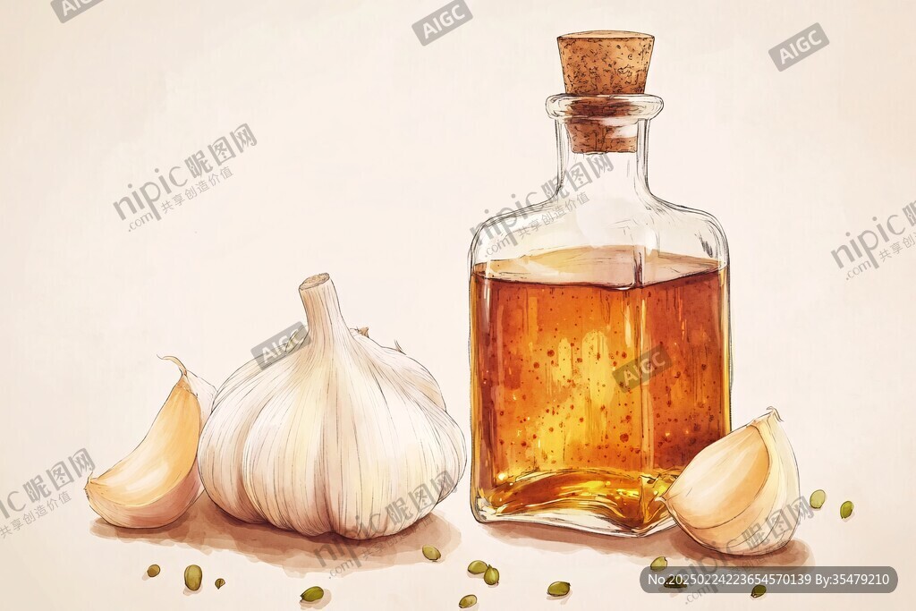 糖醋蒜包装插画