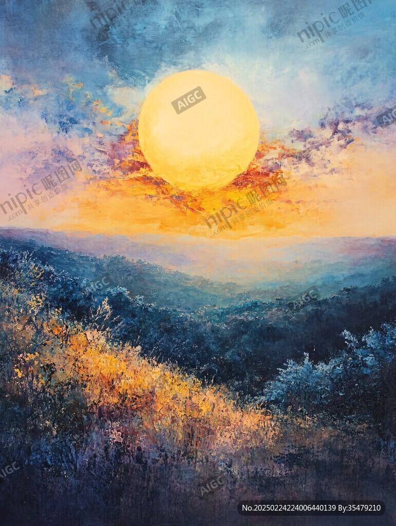月夜油画