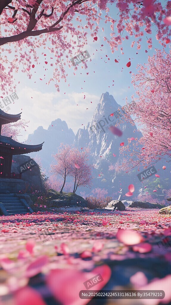 古风场景春暖花开
