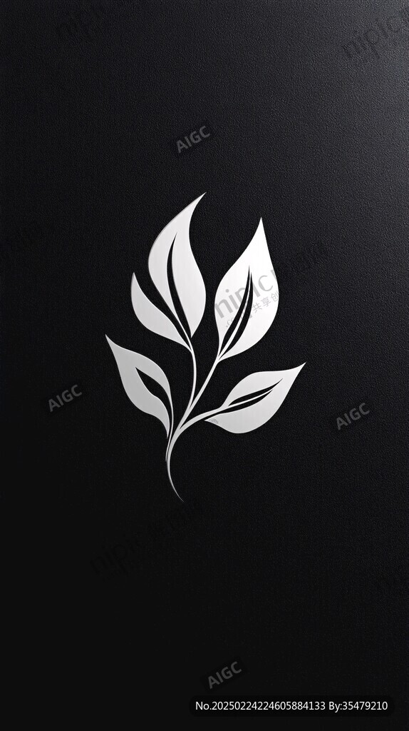 抽象树叶logo