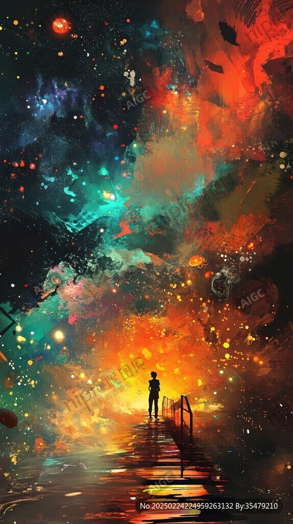 星辰大海男孩背影