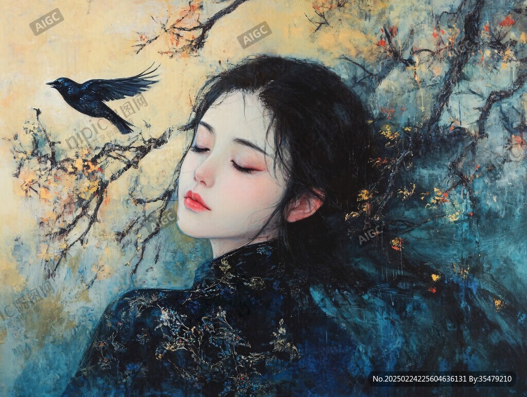 工笔少女