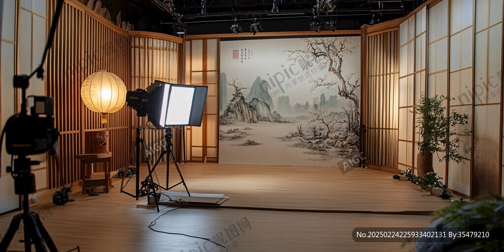 新中式直播间场景
