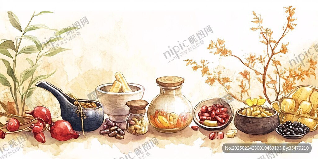 药膳插画