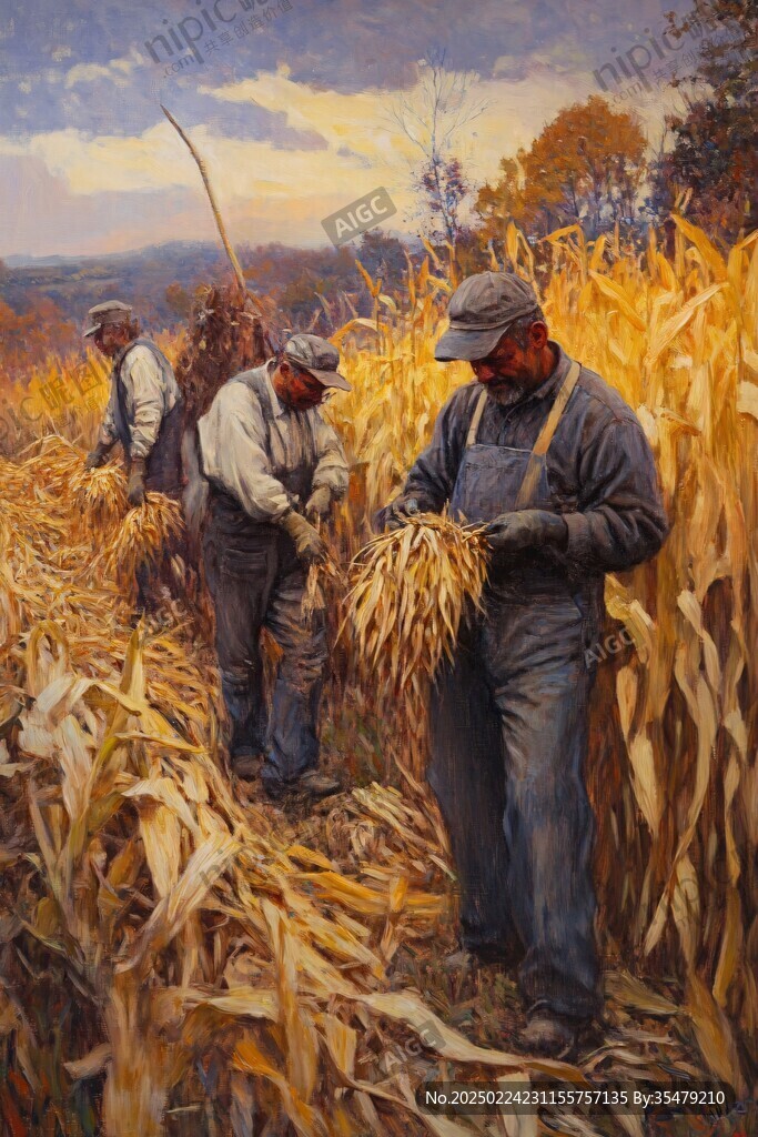 努力工作粮食系列作品