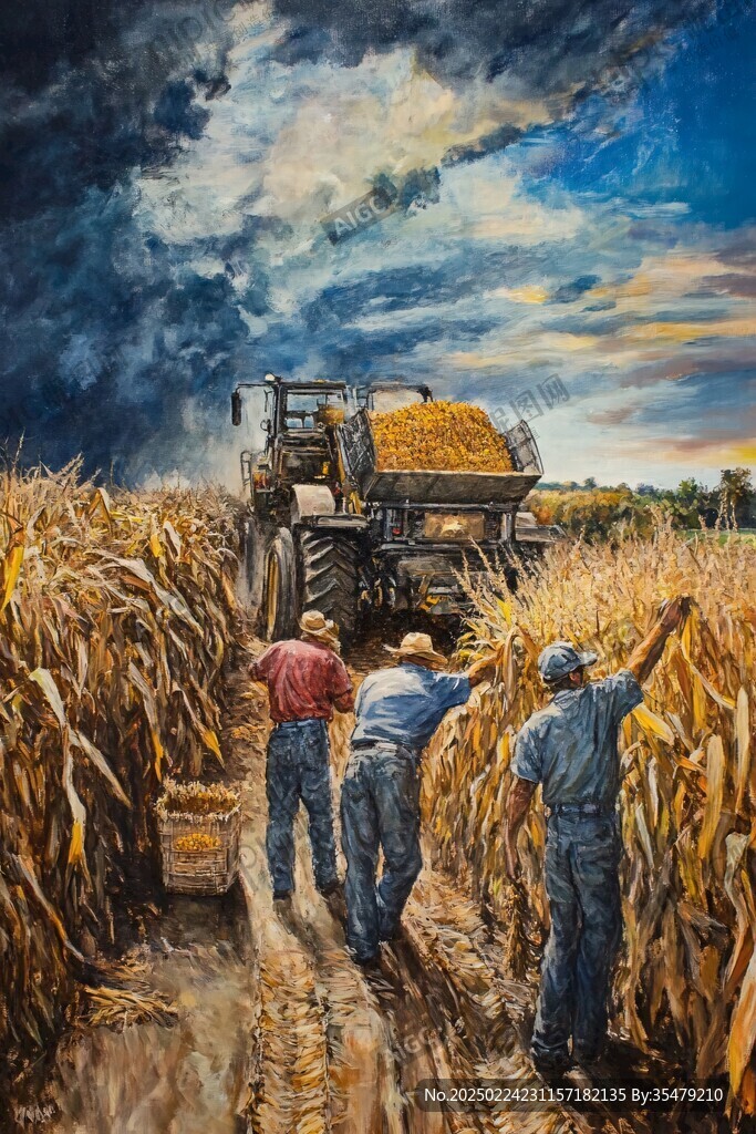 努力工作粮食系列作品