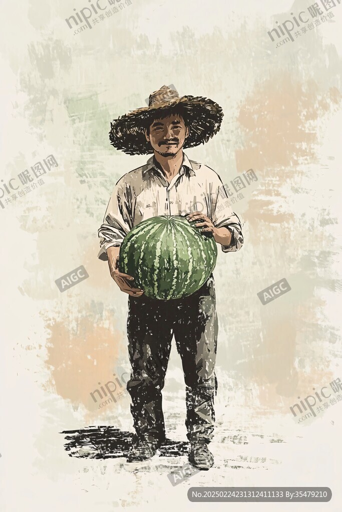 瓜农插画