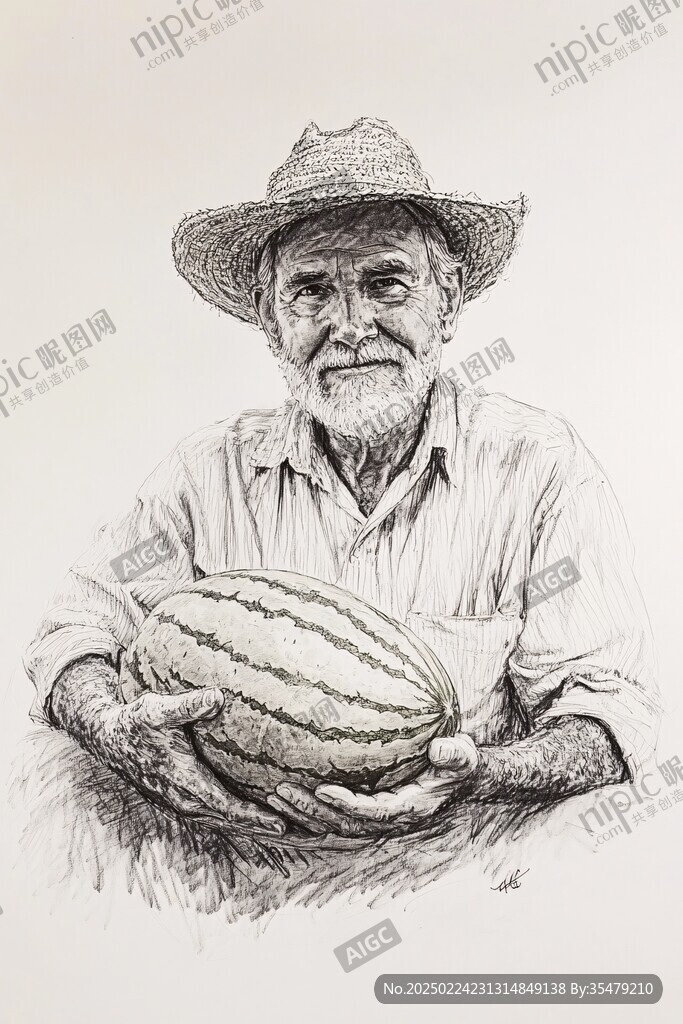 瓜农插画