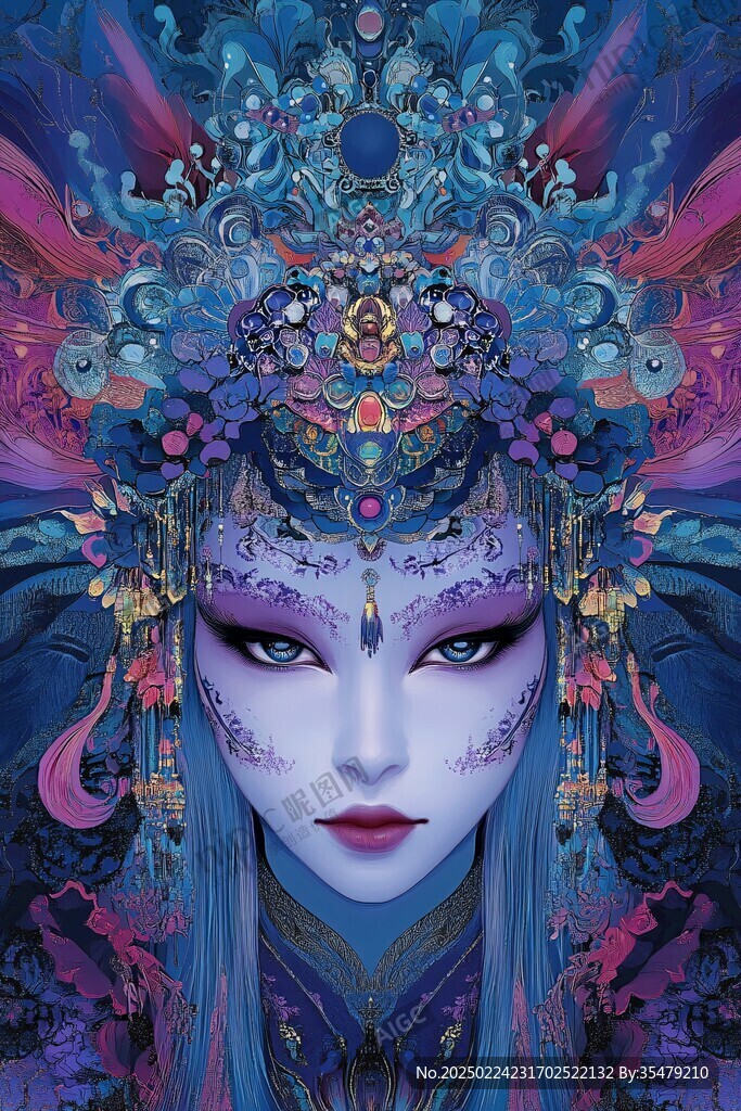 半面妆人物