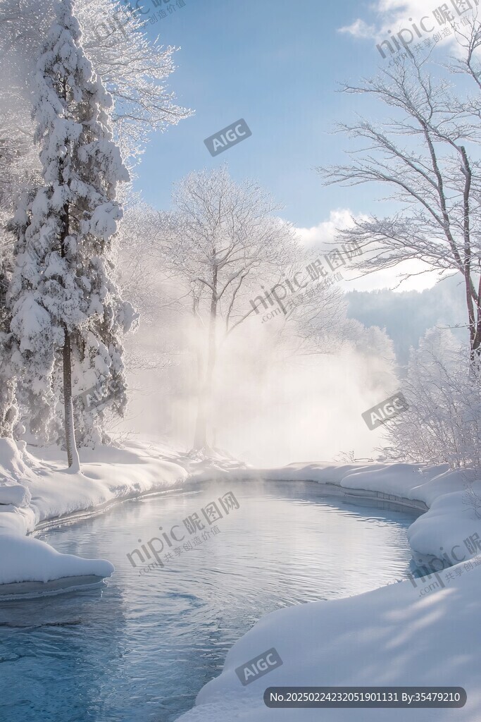 童话世界雾凇雪地