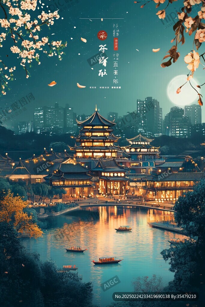 甲秀楼插画