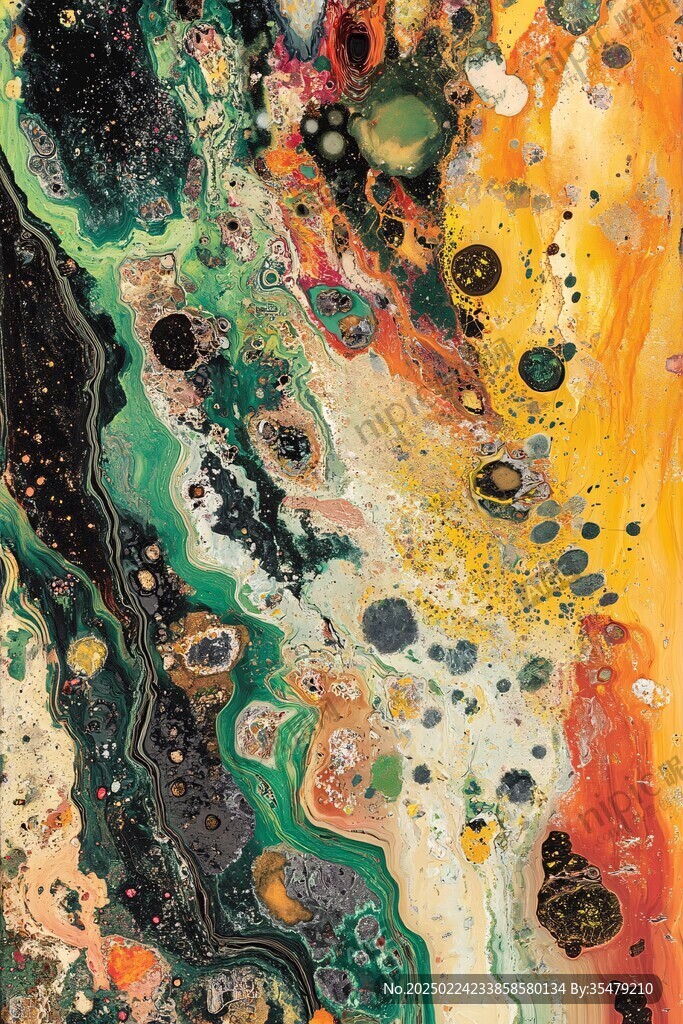 极简风格流彩画