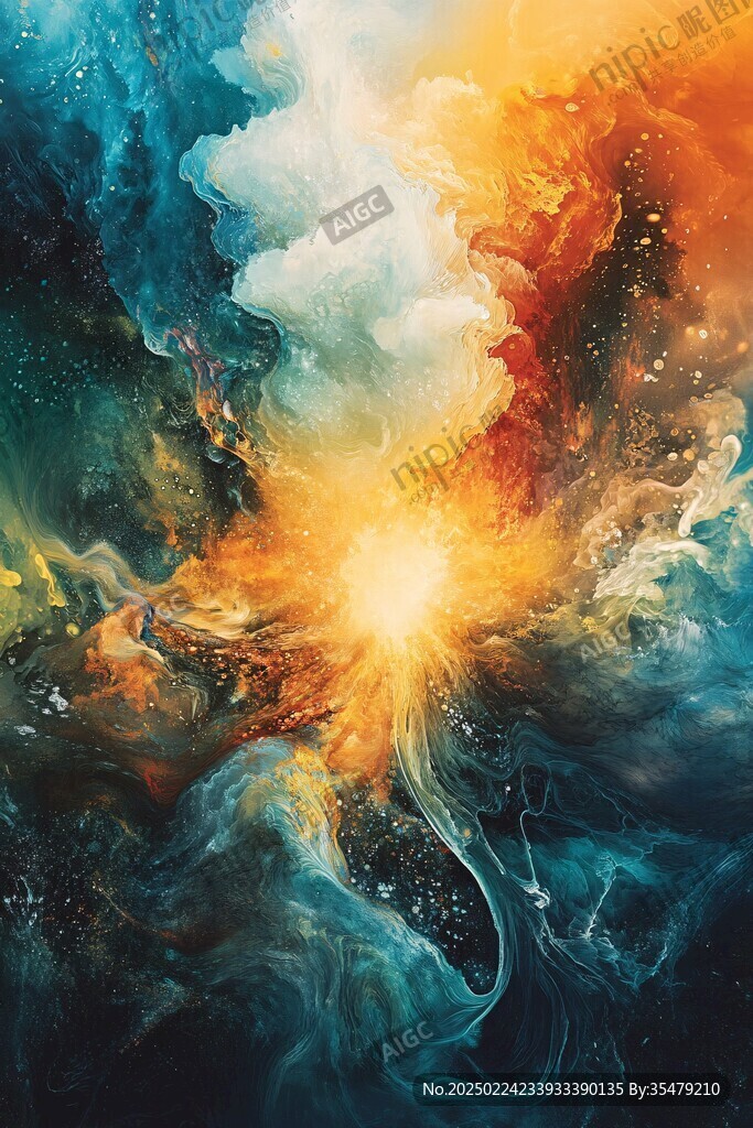 海洋流体画宇宙