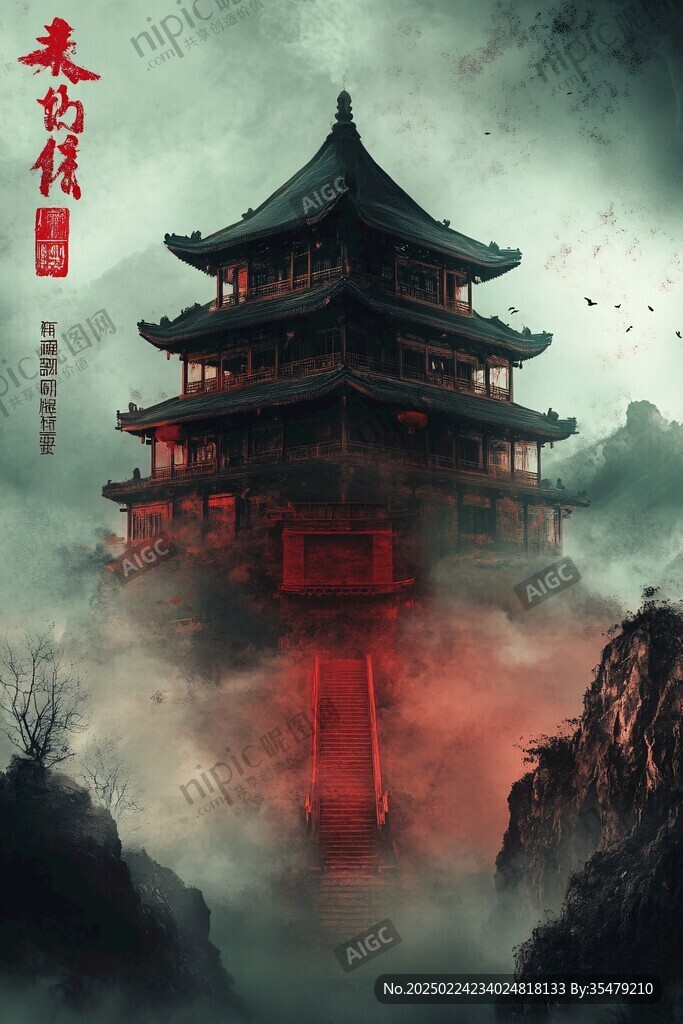 镇淮楼插画