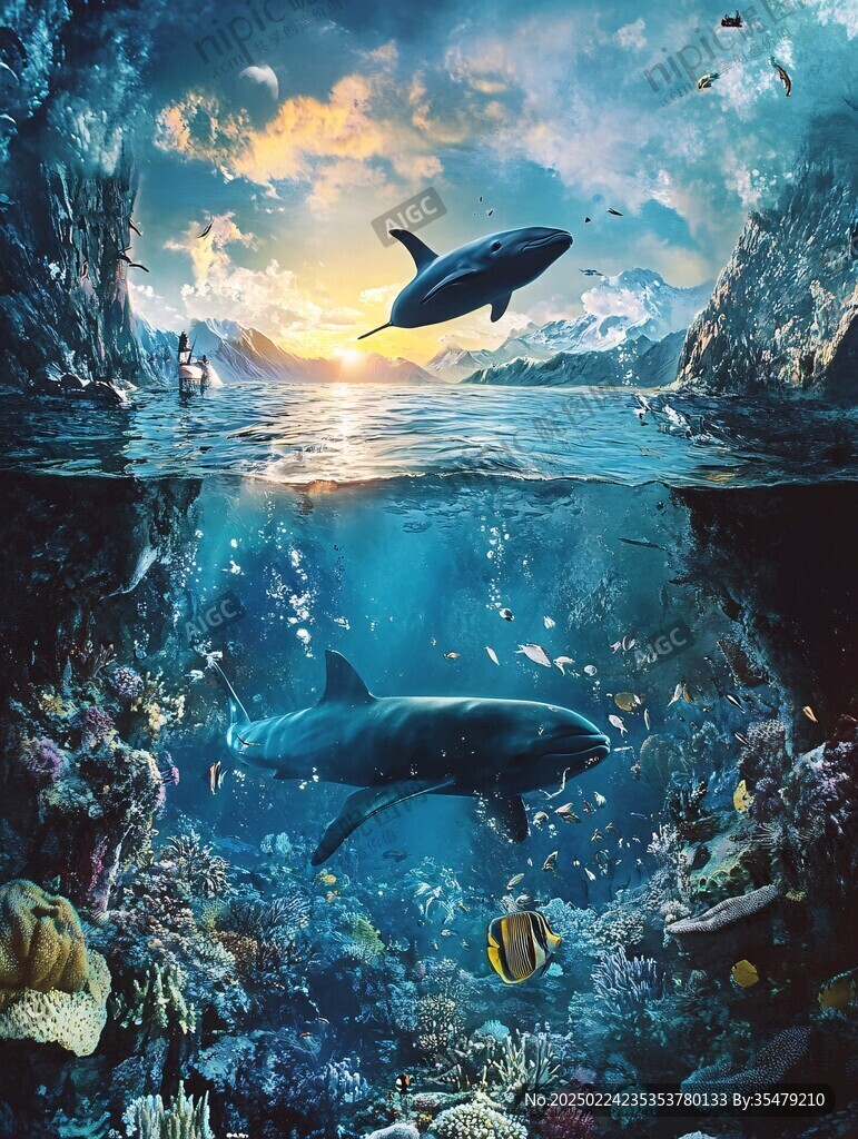 3d展画3d地贴海洋