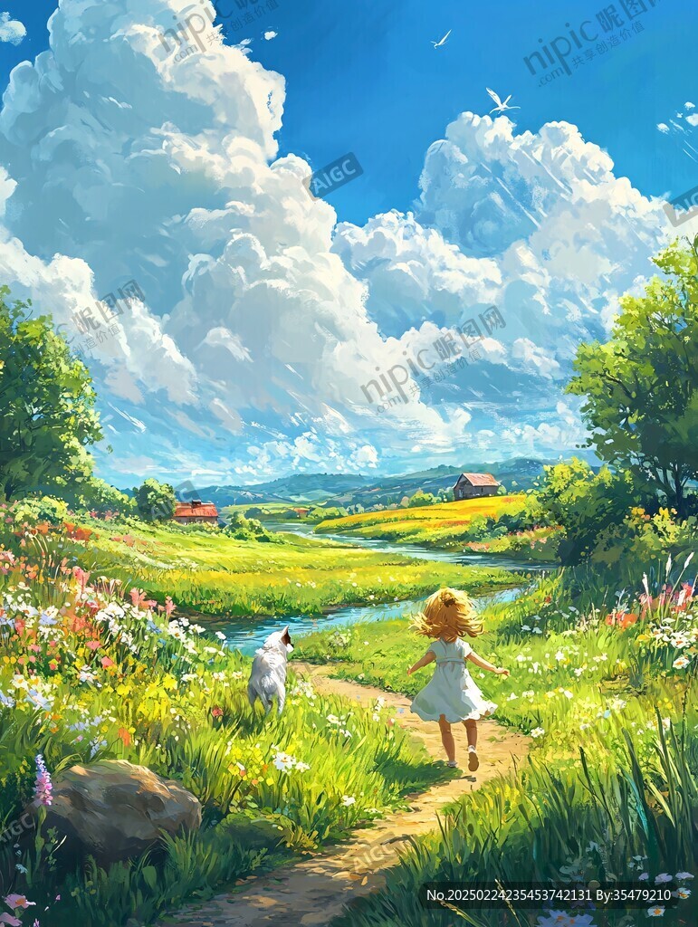 梦幻儿童插画超治愈