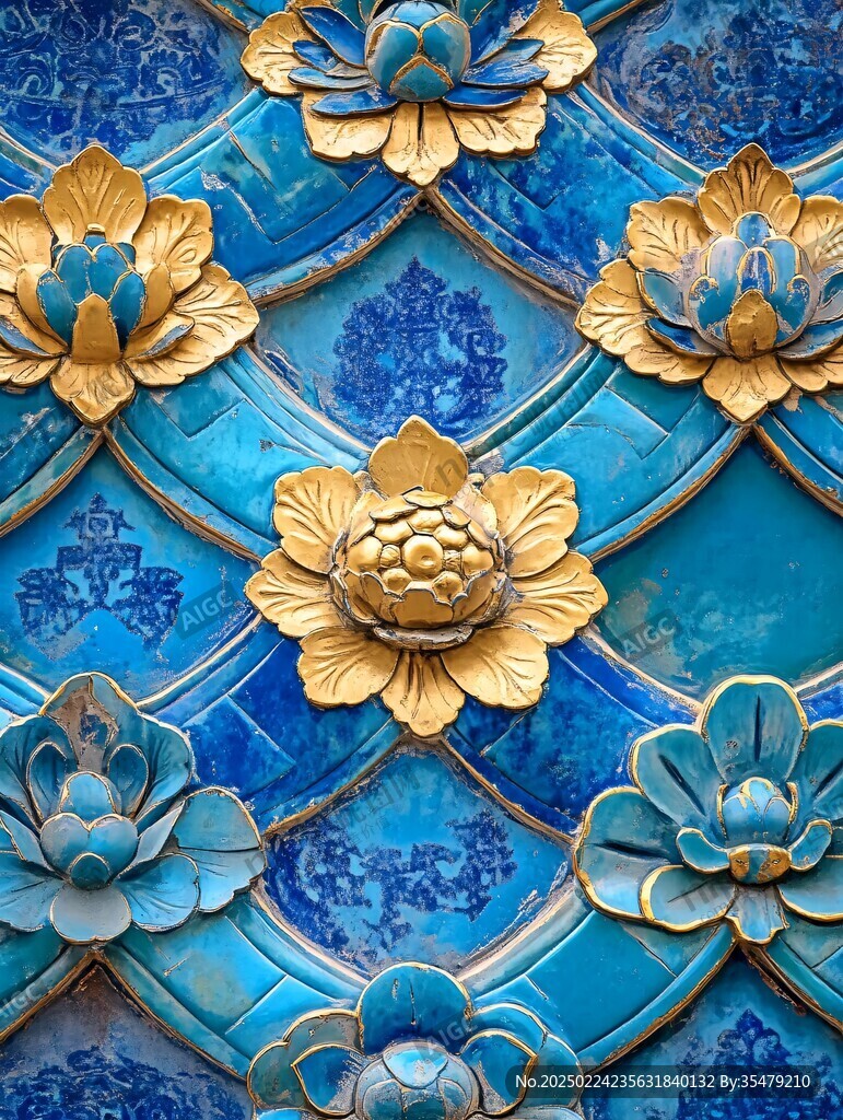 琉璃莲花砖