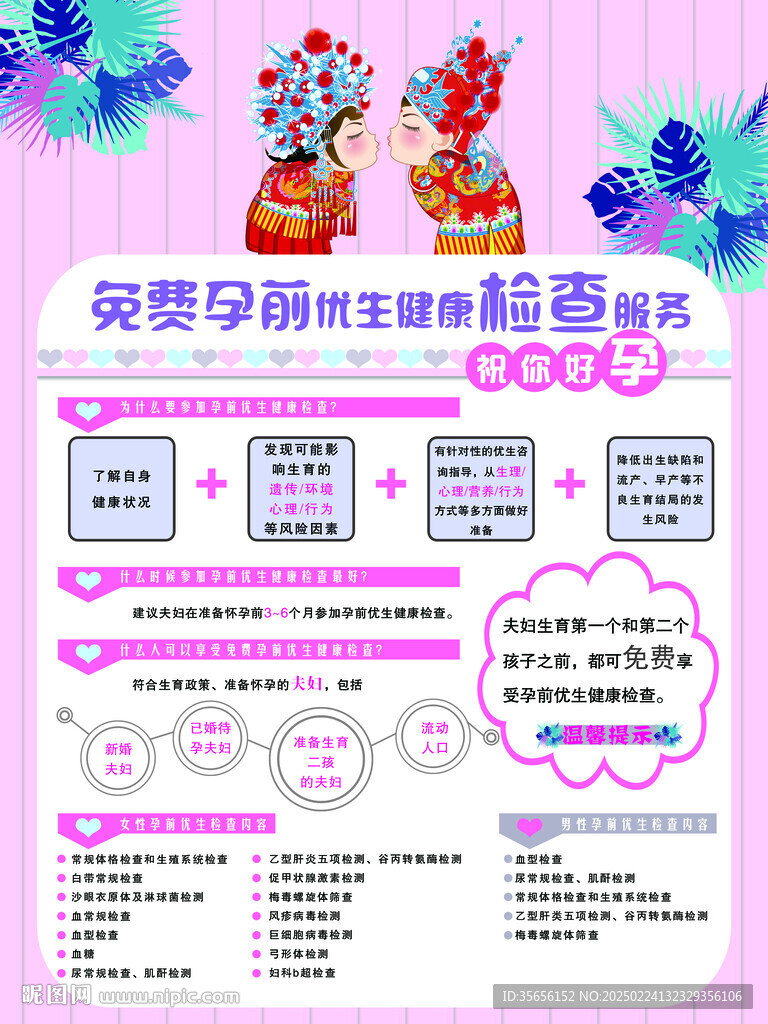 免费婚前检查服务