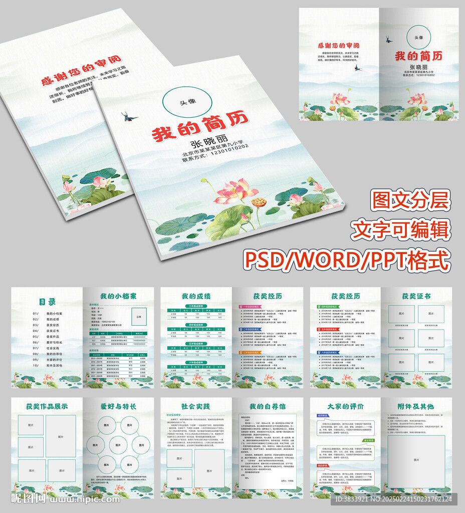 小升初儿童简历