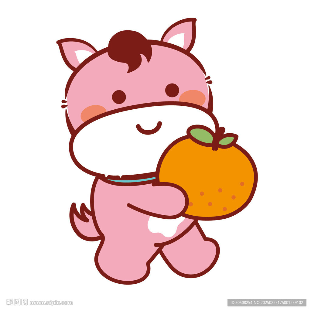 小萌马卡通插画表情包