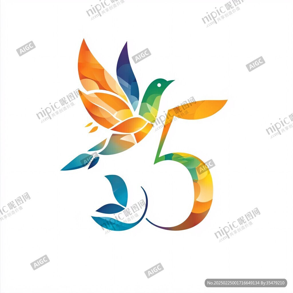 五色鸟logo