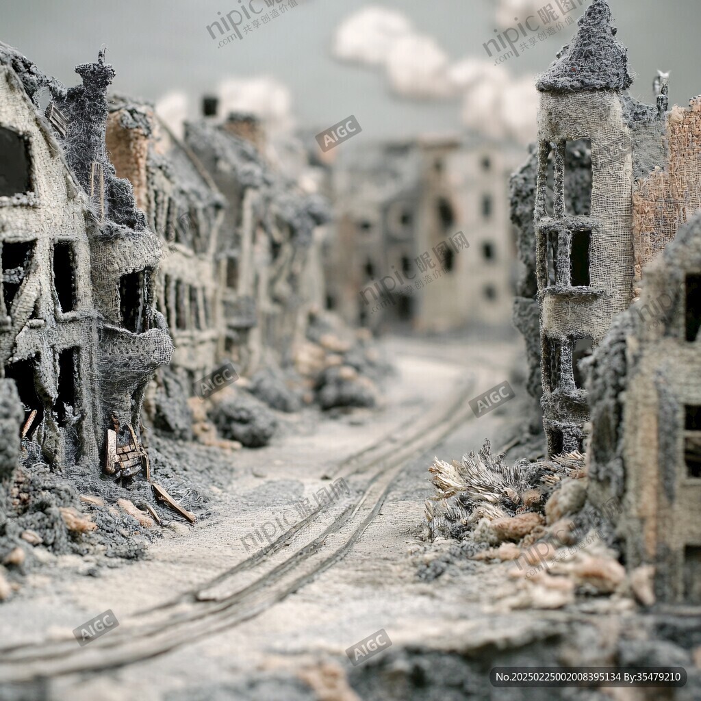欧洲小镇微距场景
