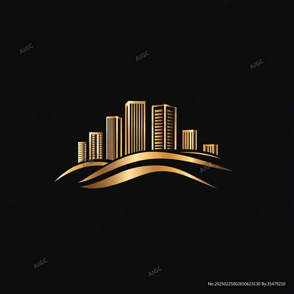 金色现代建筑logo