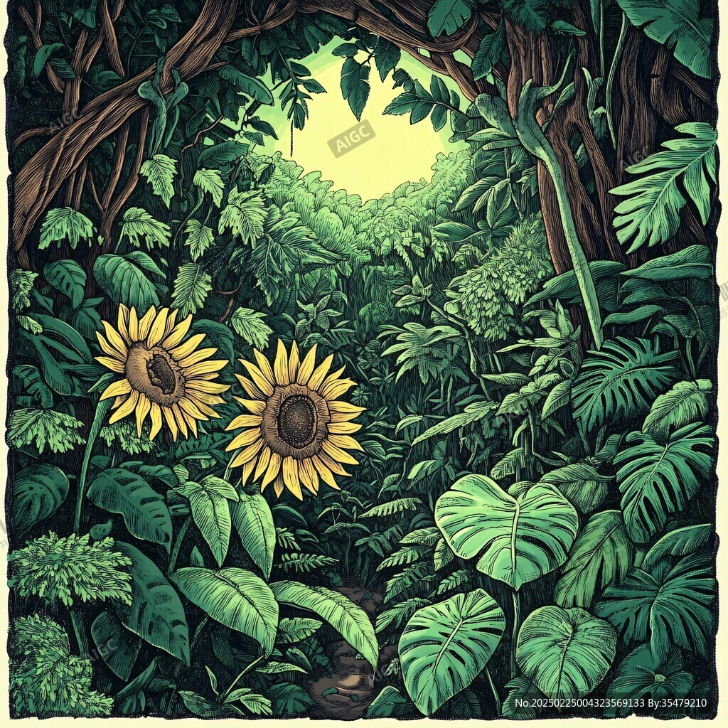 热带雨林插画