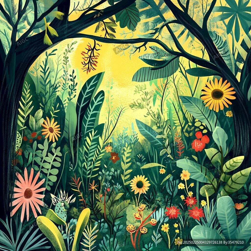 热带雨林插画
