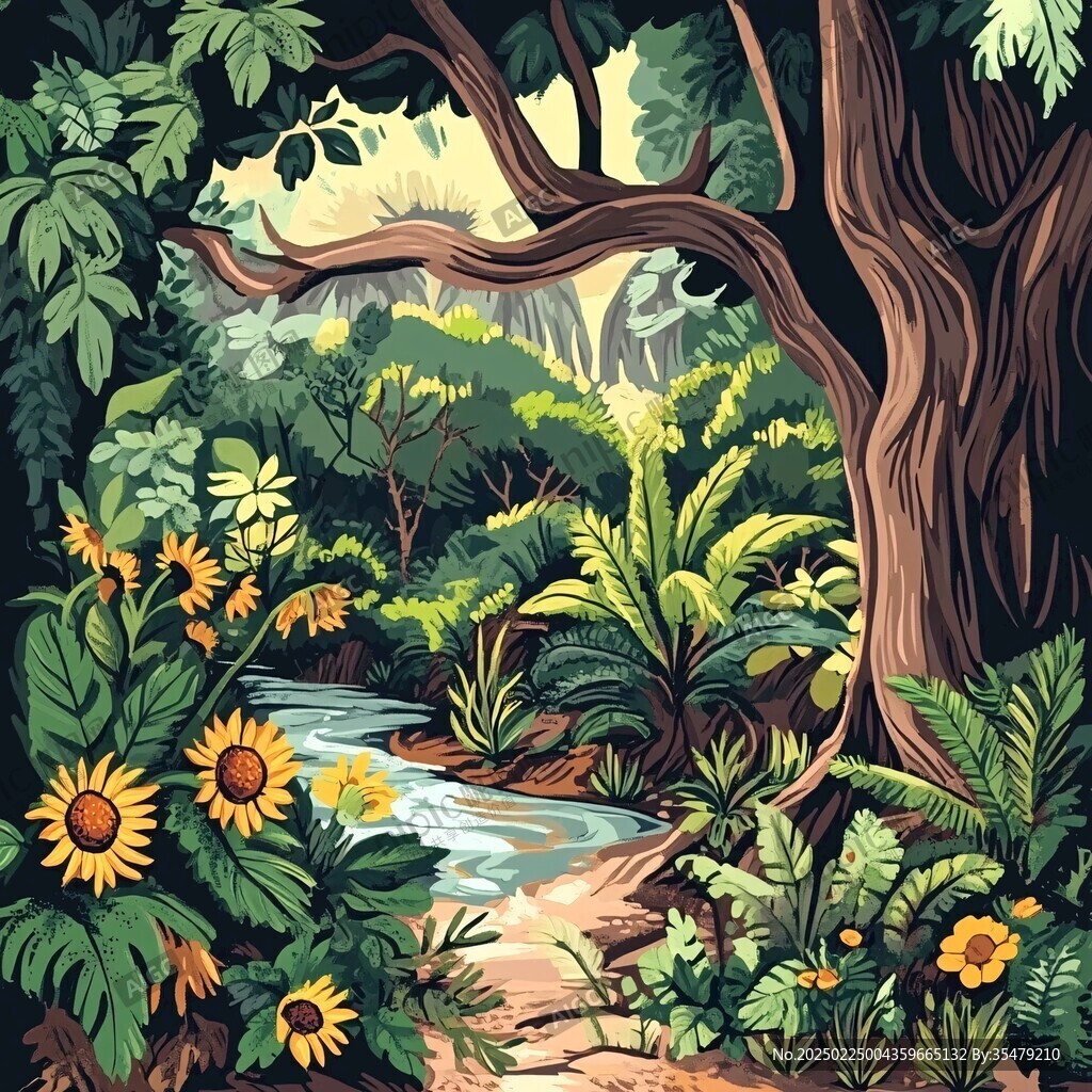 热带雨林插画