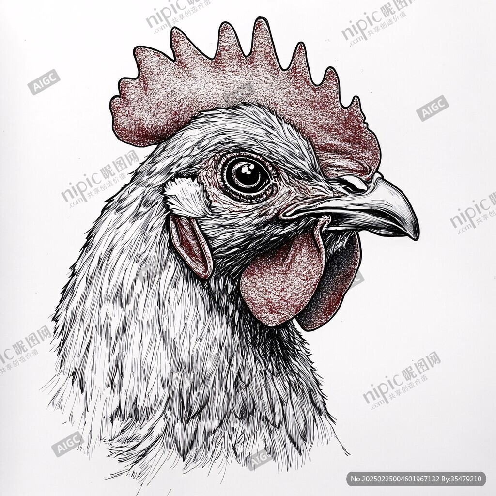 高清鸡手绘