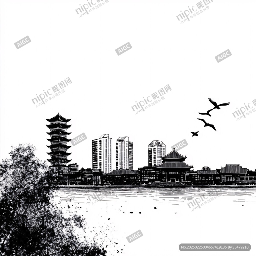 襄樊地标建筑襄樊水墨