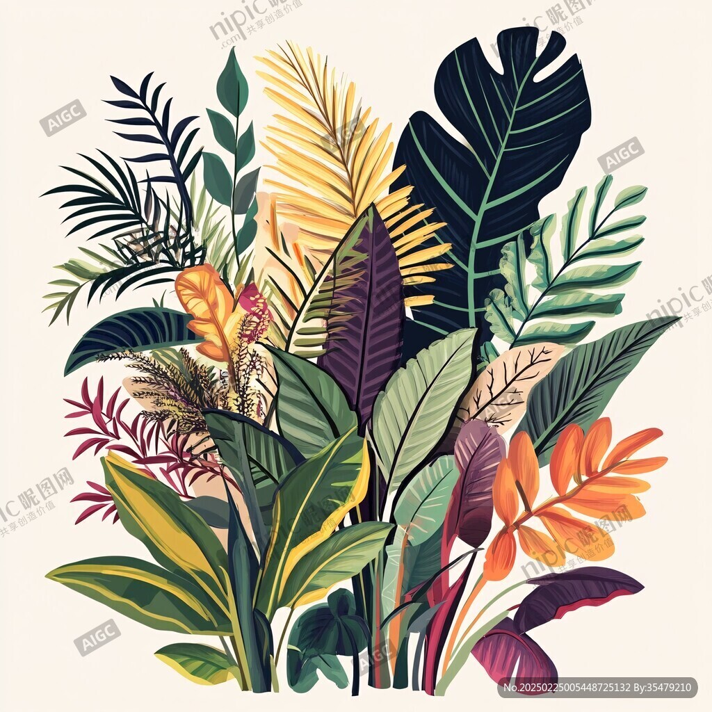 热带植物插画