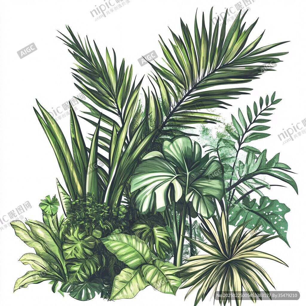 热带植物插画