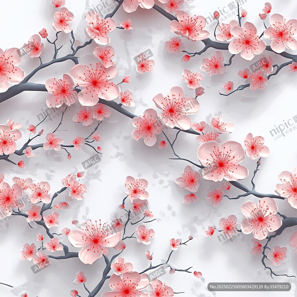 3d立体梅花底纹