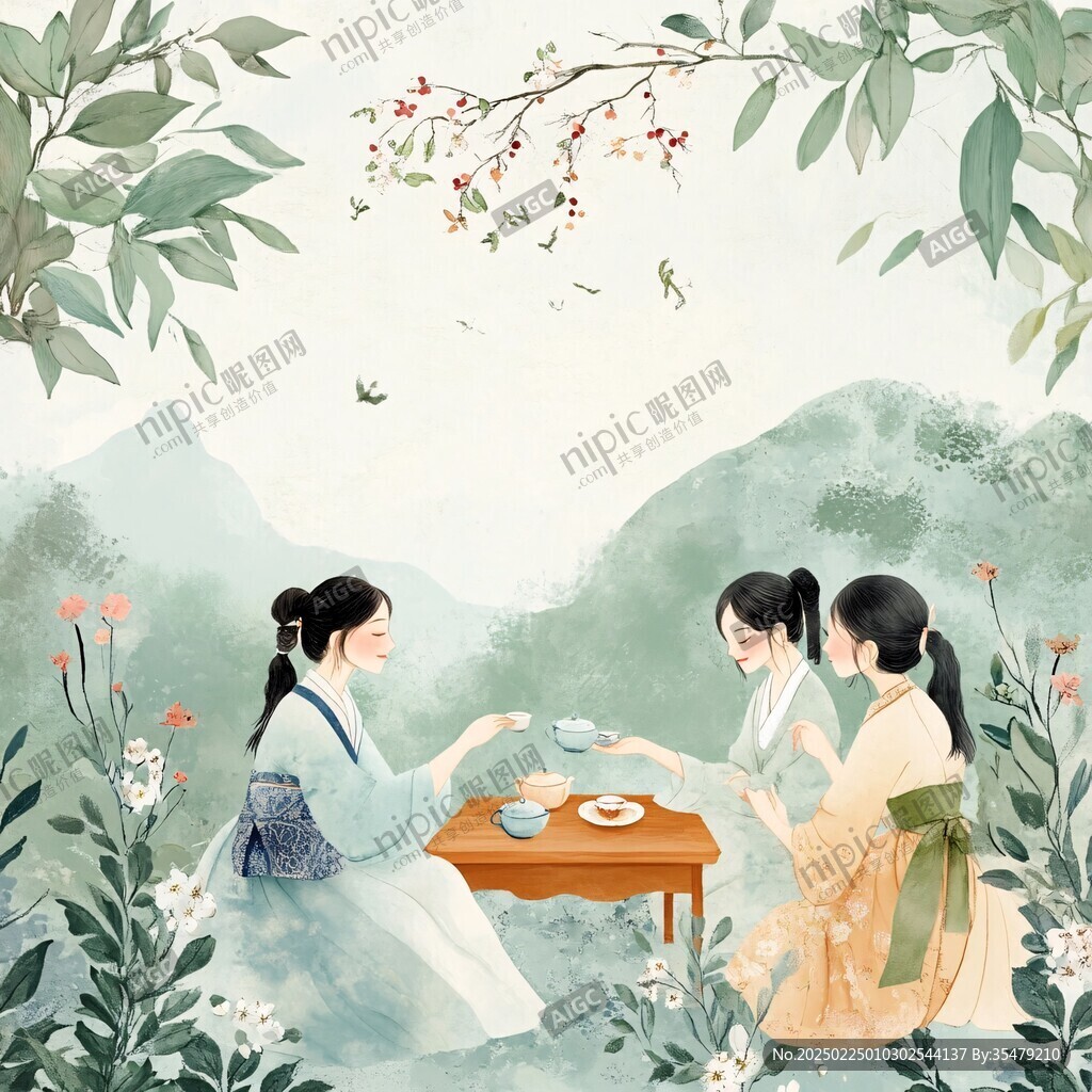 春茶插画