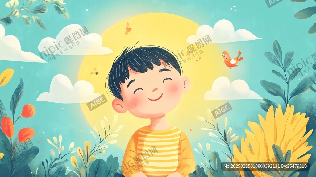 儿童扁平插画