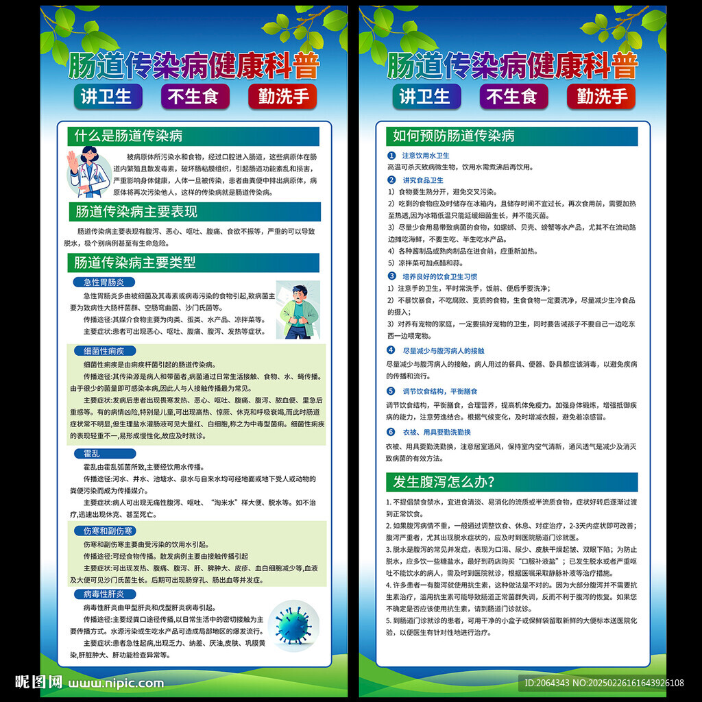 肠道传染病健康科普展架