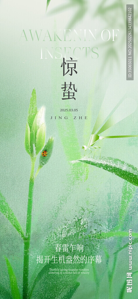 惊蛰节气海报