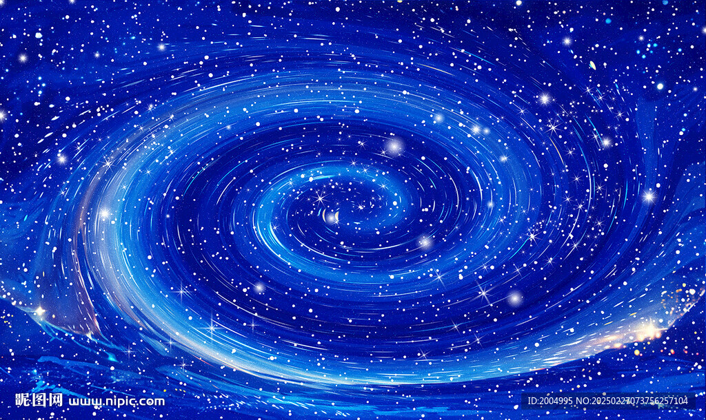 蓝色星空旋涡吊顶天花