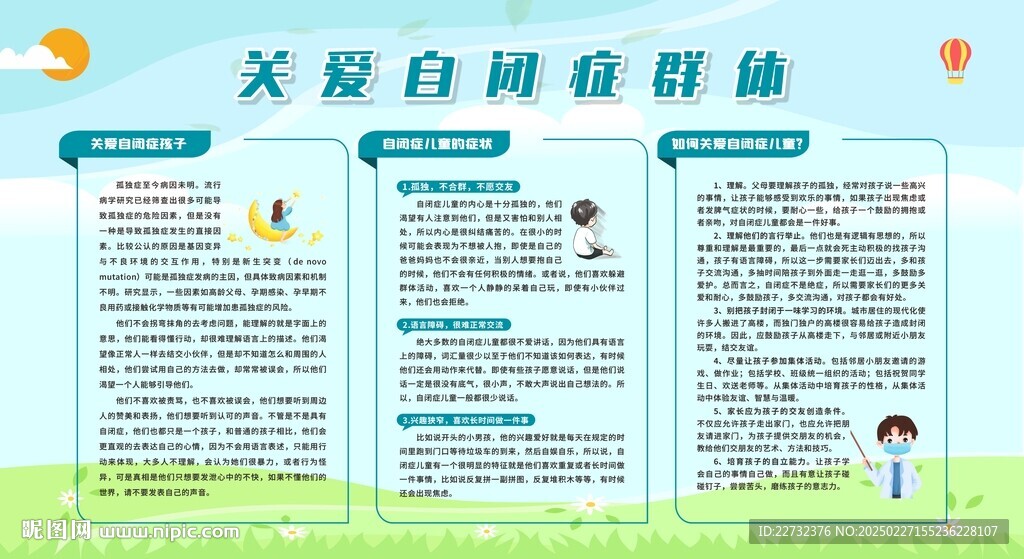 自闭症孤独症展板