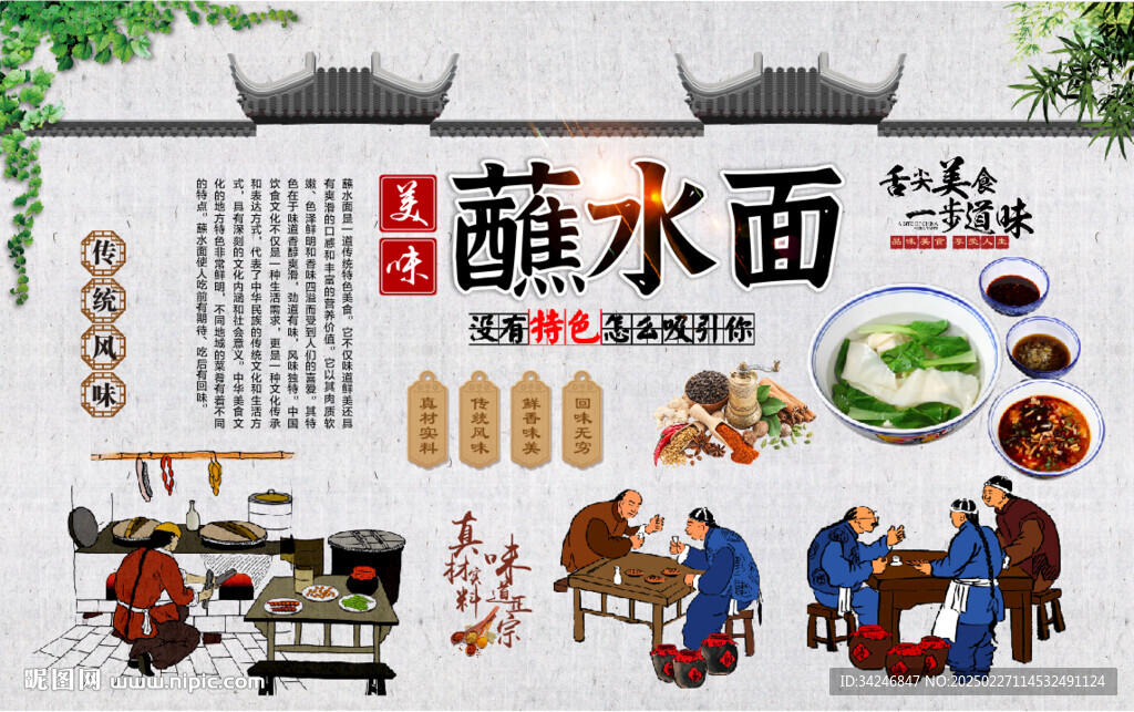 蘸水面