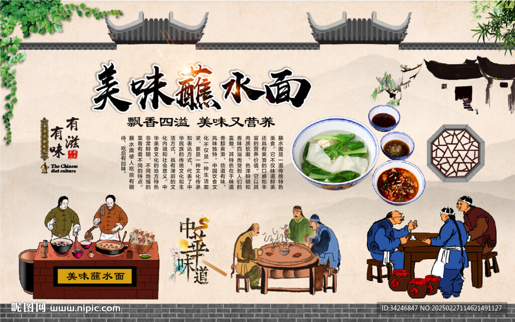 蘸水面