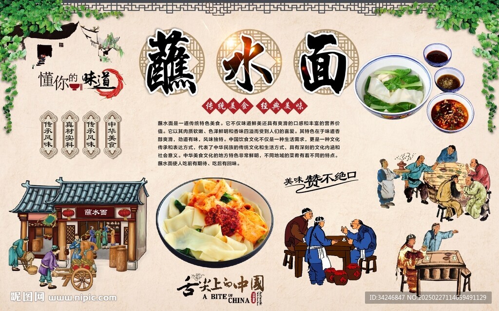 蘸水面