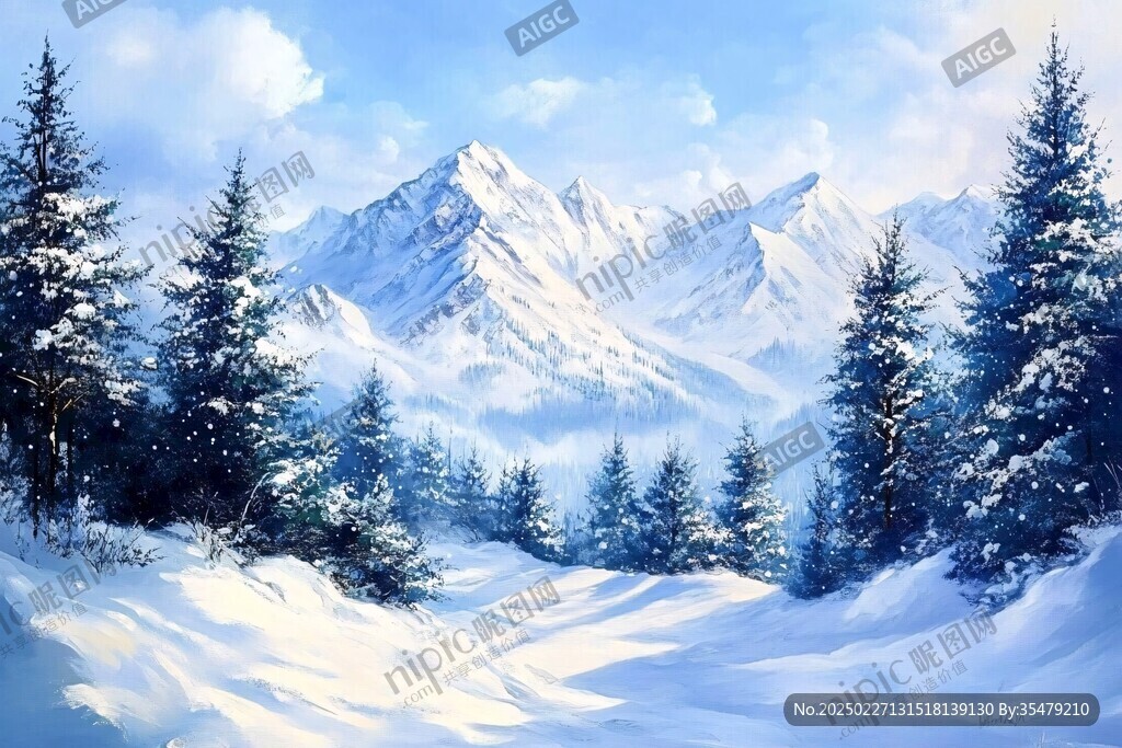 冬日山景