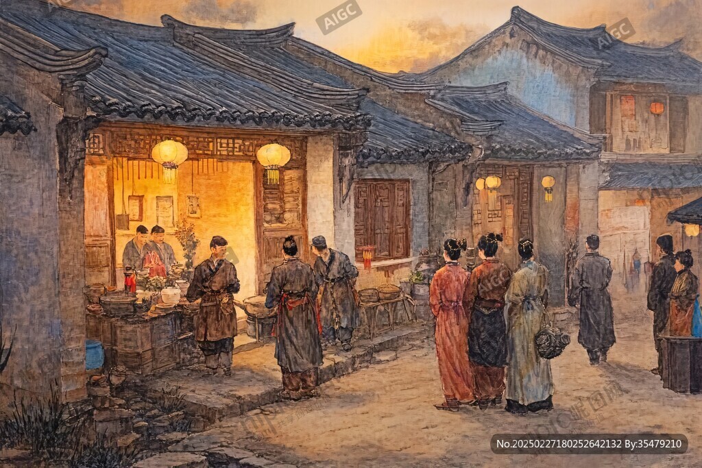 古街夜市风情