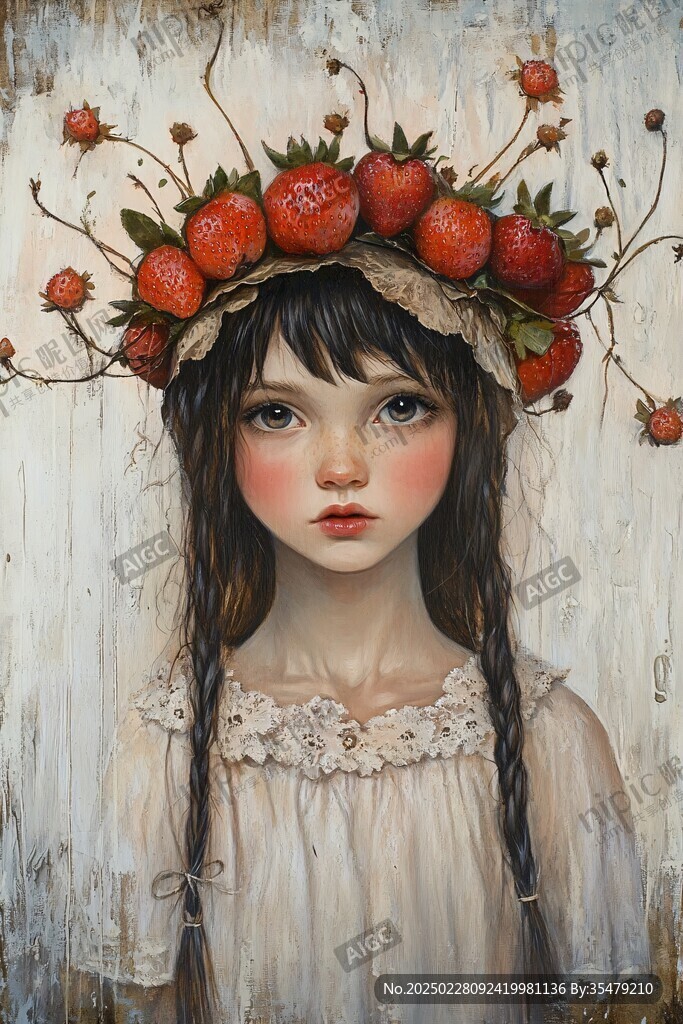 草莓花冠少女