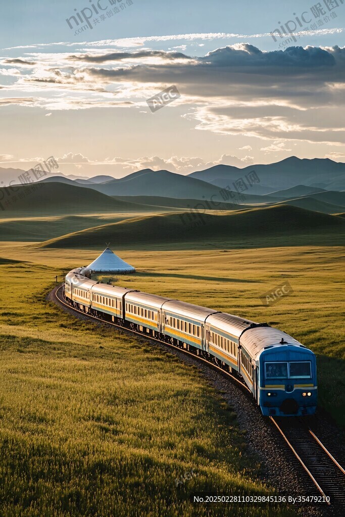 穿越草原的火车之旅